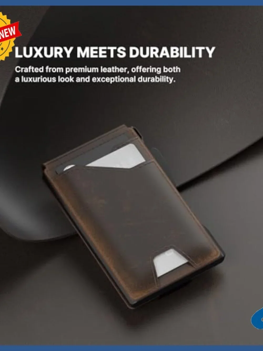 Slim RFID Blocking Wallet with Pop-Up Card Holder and Money Clip